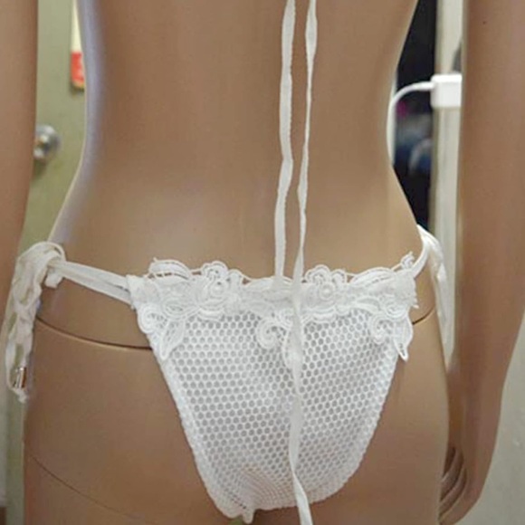 White sexy crochet bikini set - Picture 5 of 7